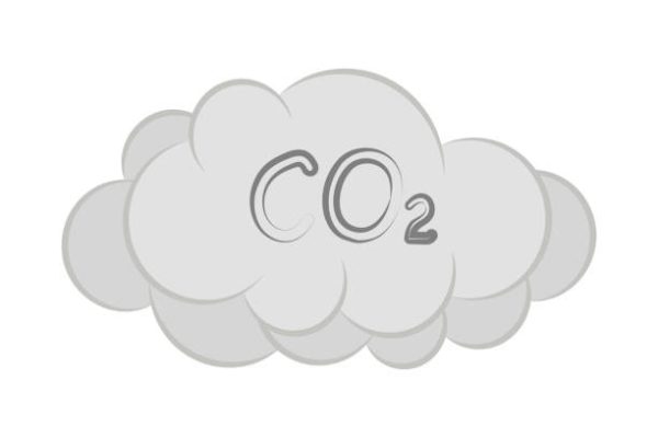 Co2 emission cloud, traffic fumes icon. Vector illustration.