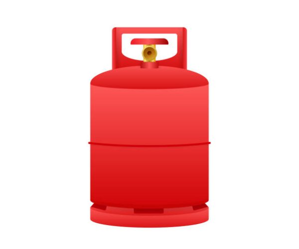 Gas cylinder tank. Lpg propane bottle icon container. Oxygen gas. Vector stock illustration.