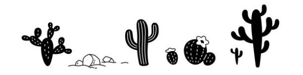 cactus vector icon Desert flower logo botanica character cartoon plant garden doodle symbol illustration design