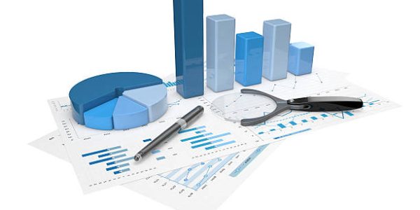 3d positive bar Graphs of financial analysis