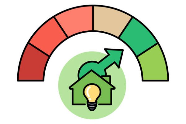 Measures Demonstrating Home Energy Conservation. Environment, Power and Saving Energy Concept. Cartoon Flat Vector illustration.