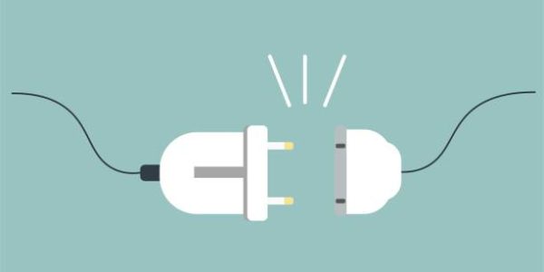 Unplug outlet. Vector illustration
