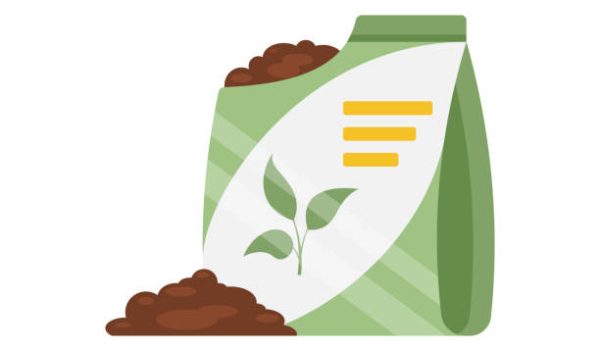 Fertile land package isometric icon vector illustration. Organic compost pack ground garden tool bio agronomy isolated. Ecology mineral soil for growing plants agriculture work