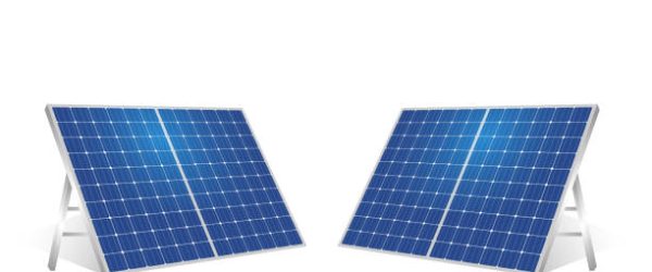 Solar panel. Solar Energy. Solar Cell 3d Isolated on White Background. Vector Illustration.