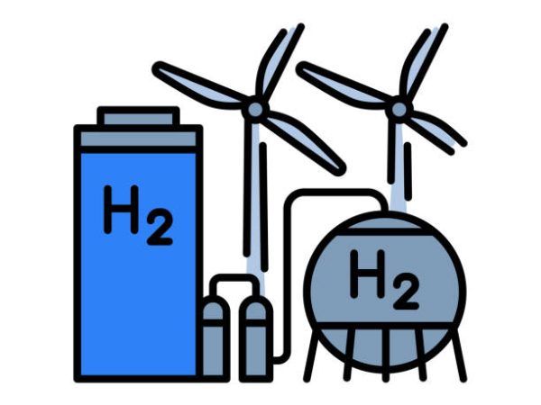 hydrogen infrastructure color flat icon.  Sign for web page, mobile app, button, logo. Vector isolated button. Editable stroke.