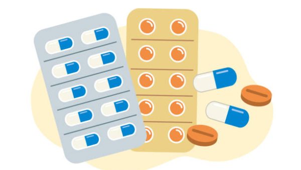 Illustration of two kinds of medicine