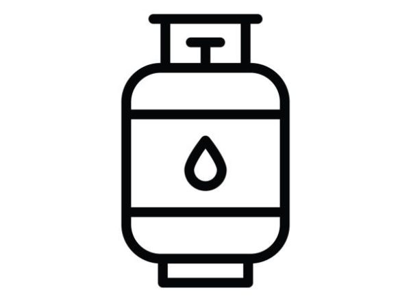 gas cylinder line icon