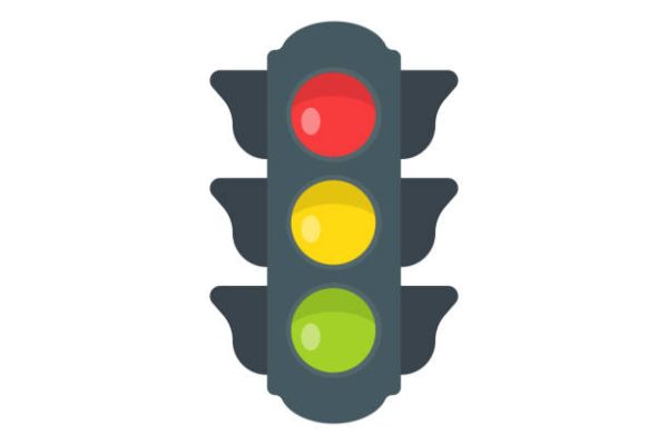 Traffic light icon flat style. Vector eps10